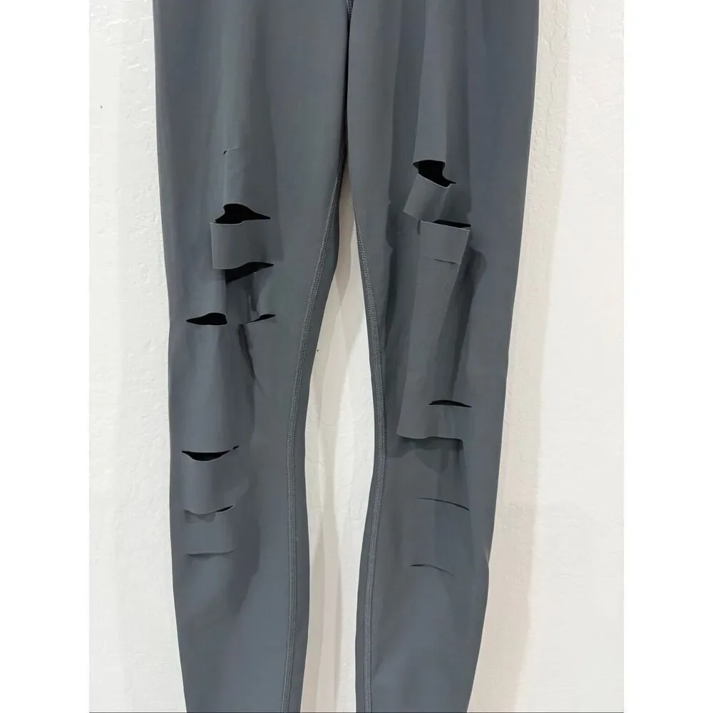 Alo High Waist Ripped Warrior Leggings XXS